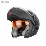 Снегоходный шлем ZOX с двойным стеклом черный 