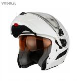 Снегоходный шлем ZOX с электростеклом белый